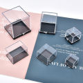 1Pc Storage Boxes Lids Gemstone Display Coin Clear Container Specimen Mini Square Cube Acrylic Case Rough Mineral Standard. 