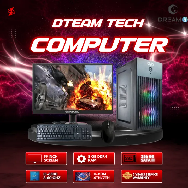 Intel Core i5-6th Gen 3.6 GHZ RAM 8GB DDR4 2666 MHZ SSD 256GB HDD 500GB ...