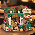 DIY Wooden Doll Houses Figurines Miniatures Dollhouse Assembled Building With Light For Friends   Home Decor Craft. 
