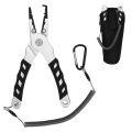 SANLIKE Rust-Proof Aluminum Alloy Fishing Pliers Multifunctional Handle  Hook Remover Fish Line Scissors All-in-One Fishing Tool. 