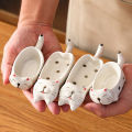Cartoon Cat / Rabbit Sauce Dishes Ceramic Pot Sauce Dipping Dishes Kitchen Knife And Fork Holder Table Decoration.