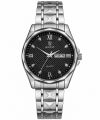 Watch for Men Stainless Steel Strap Quartz Watch Business and Luxury Style Gold with Diamond Dial and Calendar Multiple Colors. 