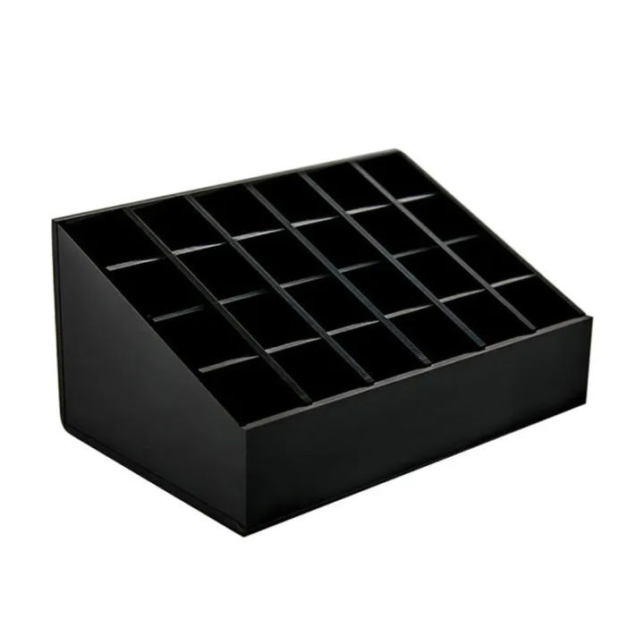 Makeup & Lipstick Organizer 24 Pcs Lipstick Holder Stand | Plastic Organizer for Cosmetic (Pack of 1)