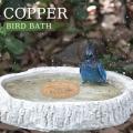 Bird Bath Copper Birdbath Purifier with Triple-Point Support Bath Disk Ornaments Feeder Accessories for Outdoor Bird Baths Bowls.