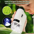 Microscope 60-120x Lab Handheld Microscope Battery Powered Microscope With LED Light Kids Science Microscope. 