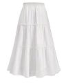 Ladies Casual Long Skirts/Women's White Long Skirts. 