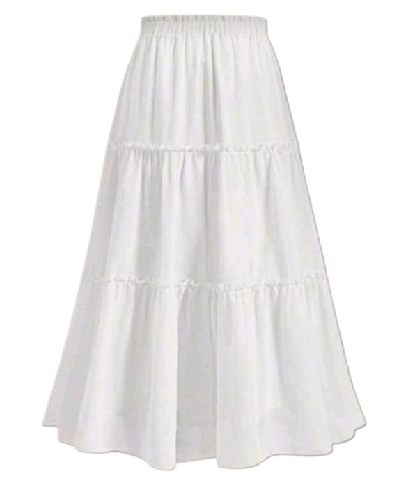 Ladies Casual Long Skirts/Women's White Long Skirts