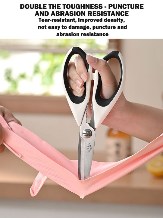 1/2/3%20Pair%20Thick%20Waterproof%20Nitrile%20Latex%20Kitchen%20Cleaning%20Gloves%20-%20Non-Slip%20Grip%20for%20Kitchen,%20Laundry%20&%20Bathroom%20(Pink)%20-%20Image%203