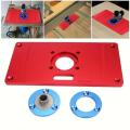 1 Set Aluminum Router Table Insert Plate High Quality w/ 2 Router Insert Rings For Trimmer Woodworking Benches Router RT0700C.