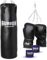 Aurion by 10Club Unfilled Punching Bag with Boxing Glove 12 Oz Hand wraps Hanging Bag Hanging Bag  (4Ft, 48 inch). 