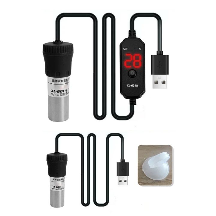 Mini Aquarium Heater 25W With Digital Display - Perfect For Small 2-5 Gallon Fish & Turtle Tanks