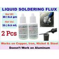 2 Pcs of 25ml Steel Soldering FLUX-Liquid Soldering Flux for steel metel copper and barass Sky Bolt Liquid Soldering Flux- Soldering Paste - No need Spot welding machine for 18650 Cells. 
