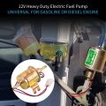 12V/24V Universal Electric Fuel Pump Low Pressure Bolt Fixing Wire Diesel Petrol HEP-02A For Car Carburetor Motorcycle ATV. 