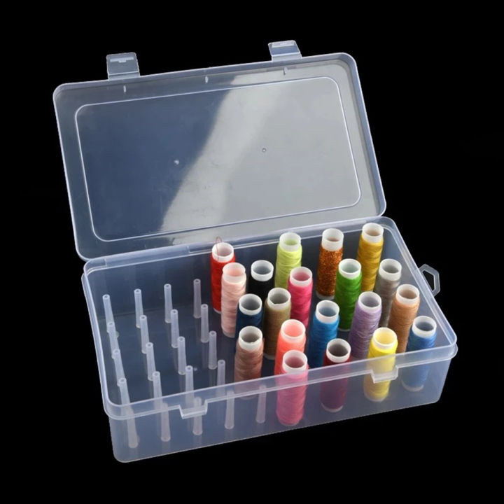 New%20Sewing%20Thread%20Box%2042%20Pieces%20Spools%20Bobbin%20Carrying%20Case%20Container%20Holder%20Craft%20Spool%20Organizing%20Case%20Sewing%2024%20Spools%20-%20Image%205