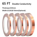 20m Double Conductive Copper Foil Tape EMI Shielding ConductiveTape Adhesive Repellent Shield Strip For Electric Guitar Transfor.