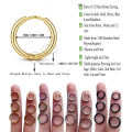 1 Pair Hypoallergenic Unisex Surgical Stainless Steel Small Cartilage Helix Hole Piercing Hoop Earrings Set for Men Women. 