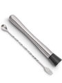 LMETJMA 10 Inch Stainless Steel Cocktail Muddler and Mixing Spoon Professional Bar Cocktail Muddler Set for Mojitos JT201. 