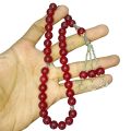Anari Yaqoot Rubi Jade Stone Tasbeeh 33 Round Beads 10mm Size | Original Yaqoot Stone Tasbih. 