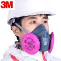 3M NIOSH Approved 7502 Half Facepiece Reusable Respirator Gas Mask With 2091 P100 Particulate Filters Protect You From Germs And Dust(Blue and Pink).