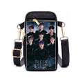 BTS Mobile Shoulder Bag for Girls Crossbody Bag with Photo Pocket, Free Chain & Keyring. 