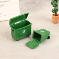 1Set 1:12 Dollhouse Miniature Trash Can Toy Mini Sanitation Trash Cans Model Simulation Garbage Curbside Trash Bin Kid Toys .