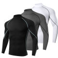 Men Running T shirt Quick Dry Bodybuilding Sport Shirt Long Sleeve Compression Top  Fitness Tight Rashgard Gym T-Shirt Men. 