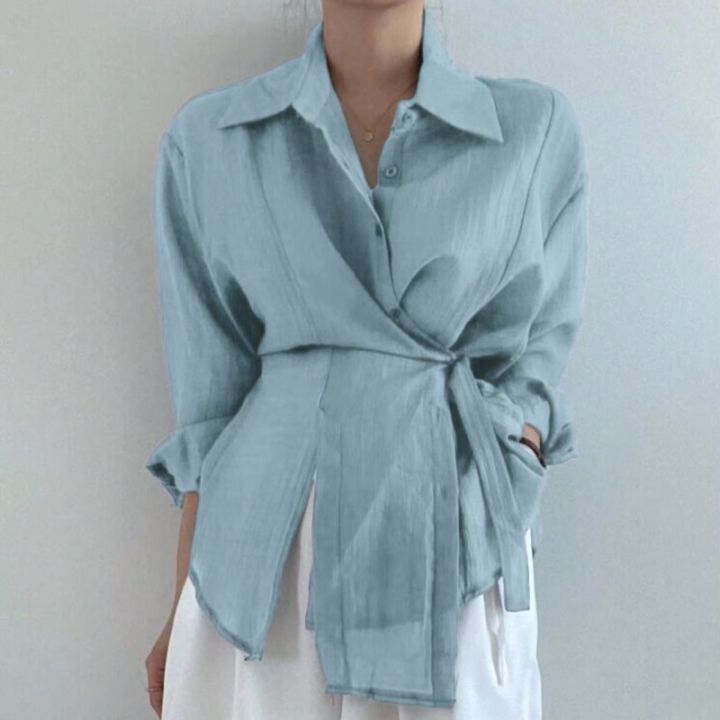 2025%20Vintage%20Fashion%20Long%20Sleeve%20Women%20Shirt%20Office%20Lady%20Elegant%20Chic%20Solid%20Button%20Blouses%20Casual%20Clothing%20-%20Image%206