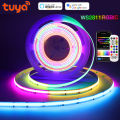 Smart FCOB LED Light Strip With TUYA Wif RGB Controller Kit Pixel Addressable RGBIC Dream Full Color WS2811 Flexible COB Lights. 