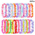 10/20/50pcs Hawaiian Flower Wreath Necklace Summer Tropical Birthday Party Decoration Luau Wedding Artificial Flower Garland Lei.