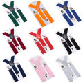 New Soild Color Children Belt Baby Boys Girls Colorful Suspenders Clip-on Y-Back Braces Bow Tie Elastic Kids Adjustable . 