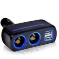 Car Cigarette Lighter Socket 12-24V Auto Cigar Lighter Dual USB Charger Power Adapter Outlet 2.1A/1.0A 80W Splitter Universal. 