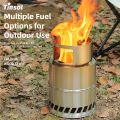 New Portable Outdoor Camping Stove Wood Burning Mini Lightweight Stainless Steel Foldable Stove Picnic BBQ Cooker Travel Tools. 
