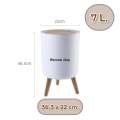 Muji wood grain trash can minimalist style trash can minimal wooden leg design home decor (ready to ship) (Destination Store). 