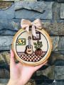 5 inches Handmade Embroidery for wall decor,Needle works craft, Wall Decorative item. 