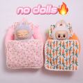 For Labubu Pendant V1v2v3 Small Bed Pillow Blanket Series Cute And Fashionable Trend Labubu Doll Clothing Collection. 