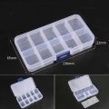 Practical 10/15 Grids Compartment Plastic Storage Box Adjustable Jewelry Rhinestones Gem Holder Case Nails Accessories Organizer.