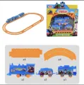 2023 New Children's Electric Cute Small Train Stall Toy Children's Puzzle Assembled Track Toy Car Set Toy For Children Gift. 