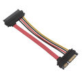 SAS to SATA,SFF-8482 SAS 29 Pin to SATA 22Pin Hard Disk Drive Raid Extension Cable with 15 Pin SATA Power Port. 