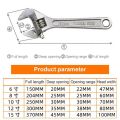 Screw range Adjustable Wrench 6" 8" 10" 12" Enlarge Open Monkey Wrench Multifunction Universal Spanner Pipe Wrench Repair Hand Tools. 