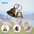 1pc Goat Collars with Bells Horse Sheep Grazing Bells Adjustable Collar Pet Anti-Lost Loud Bell for Small Farm Animal Sheeps Cow.