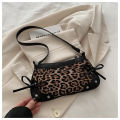 New Armpit Bag Trendy Shoulder Bag for Women Sweet Double Bow Handbag Ladies Bag Retro Fashion Female Leopard Print Shoulder Bag. 