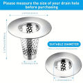 Suitable for Bathroom、Stainless Steel Conical Strainer for Kitchen Sink and Bathtub Drain-Suitable for Various Drainage Pipe Dia. 