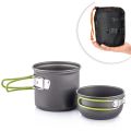 Camping Cookware Mess Kit Ultralight Camping Pot Set Outdoor Cooking Tableware for Hiking Trekking Picnic Fishing Mountaineering.