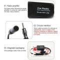 Auto Car Radio FM Antenna Signal Booster Amplifier ANT-208 Enhancer Device Android Player Antenna Signal Booster 12V FM/AM Car A. 