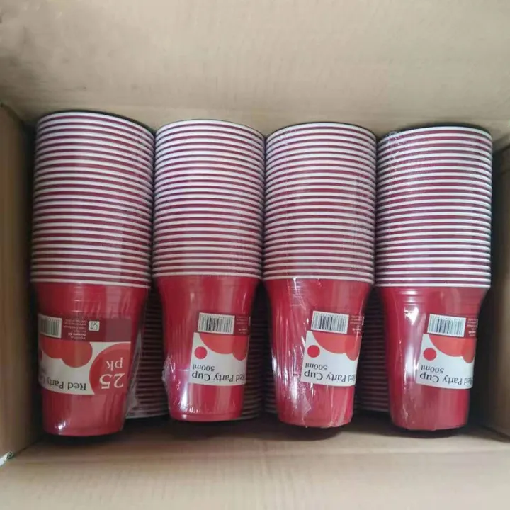 50PCS%2018OZ%202OZ%2016%20OZ%20Plastic%20Party%20Cups%20in%20Red%20%20for%20Drinks,%20Soda,%20Punch,%20Barbecue,%20Cola%20or%20Water%20Disposable%20-%20Image%205