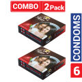 Tiger Plain Strawberry Flavor Condom | Combo Pack 3x2=6pcs Condom for Men. 