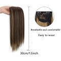 Invisible Clip-In Synthetic Hair Topper for Women Straight Hair Piece to Increase Volume&Add Fluffiness, Easy to Wear for Daily. 