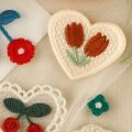 Fashion Cherry Flower Lace Clothing Patches Multifunction Embroidered Fabric Patch Sew-on DIY Applique Clothing Accessories.