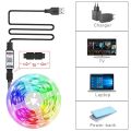 Led Lights for TV RGB Led Strip Light Bluetooth Control 5V USB Led Tape Flexible Ribbon for TV Backlight Room Decoration.