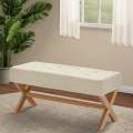 36-inch Storage Entryway Bench , Upholstered End of Bed Bench with X-Shaped Legs for Living Room, Bedroom. Ottoman Bench. 